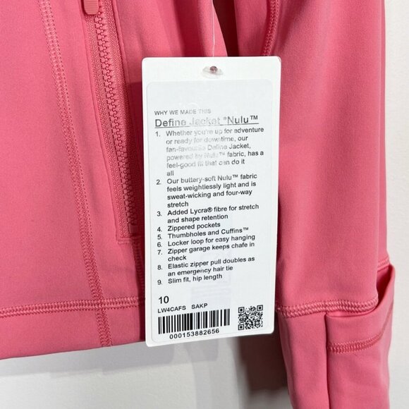 Lululemon Define Jacket *Nulu Sakura Pink NWT - Picture 8 of 8